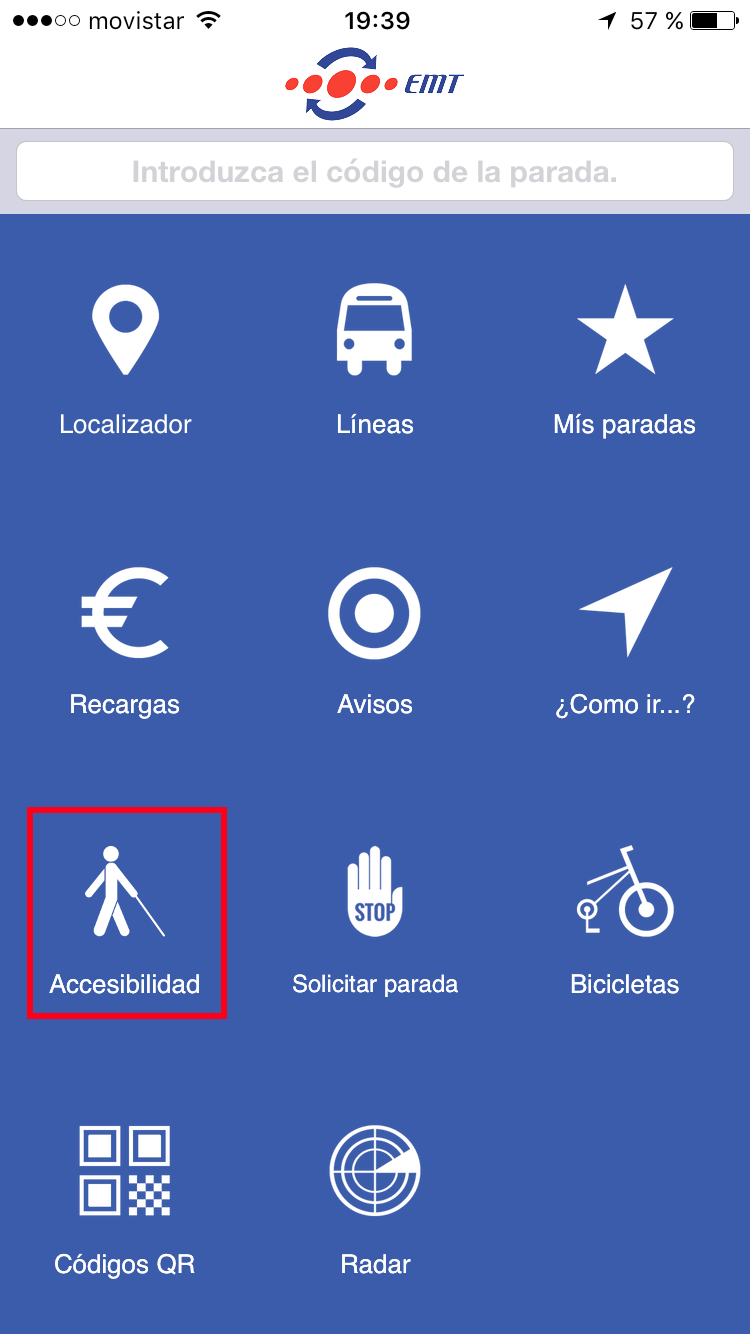Botón Accesibilidad